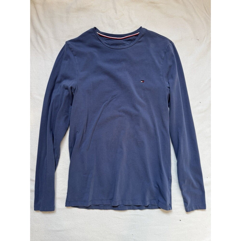 Tommy Hilfiger Long Sleeve T Shirt Slim Fit Light Blue XS